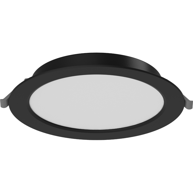 Mexen LDRR stropní panel downlight LED zapuštěný fi 17 cm, 12W, Neutrální - 4000K, 900 lm, černý - L210-017-1240-70