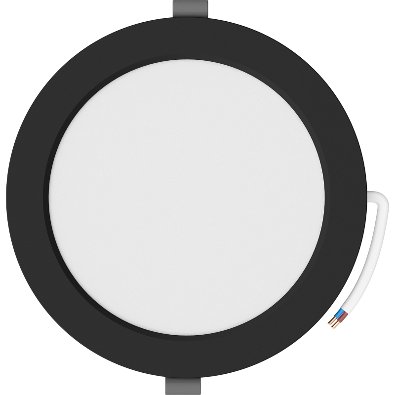 Mexen LDRR stropní panel downlight LED zapuštěný fi 17 cm, 12W, Neutrální - 4000K, 900 lm, černý - L210-017-1240-70