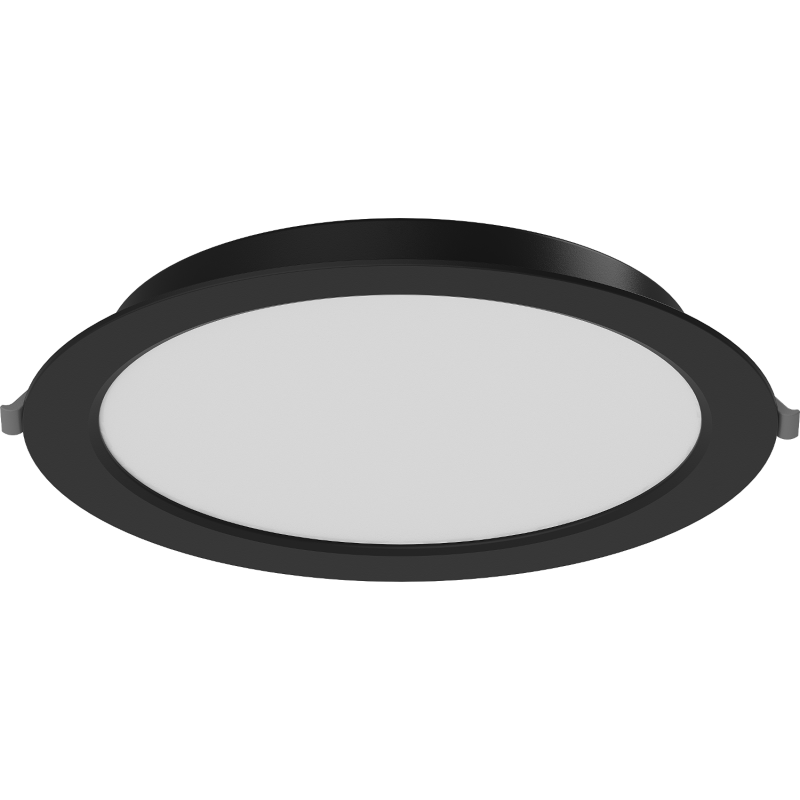 Mexen LDRR stropní panel downlight LED zapuštěný fi 22 cm, 18W, Neutrální - 4000K, 1440 lm, černá - L210-022-1840-70