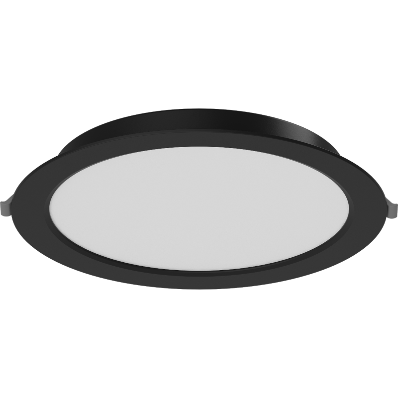 Mexen LDRR stropní panel downlight LED zapuštěný průměr 22 cm, 18W, Studená - 6500K, 1440 lm, černá - L210-022-1865-70