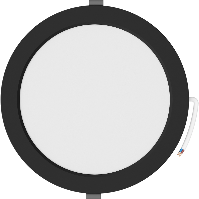 Mexen LDRR stropní panel downlight LED zapuštěný průměr 22 cm, 18W, Studená - 6500K, 1440 lm, černá - L210-022-1865-70
