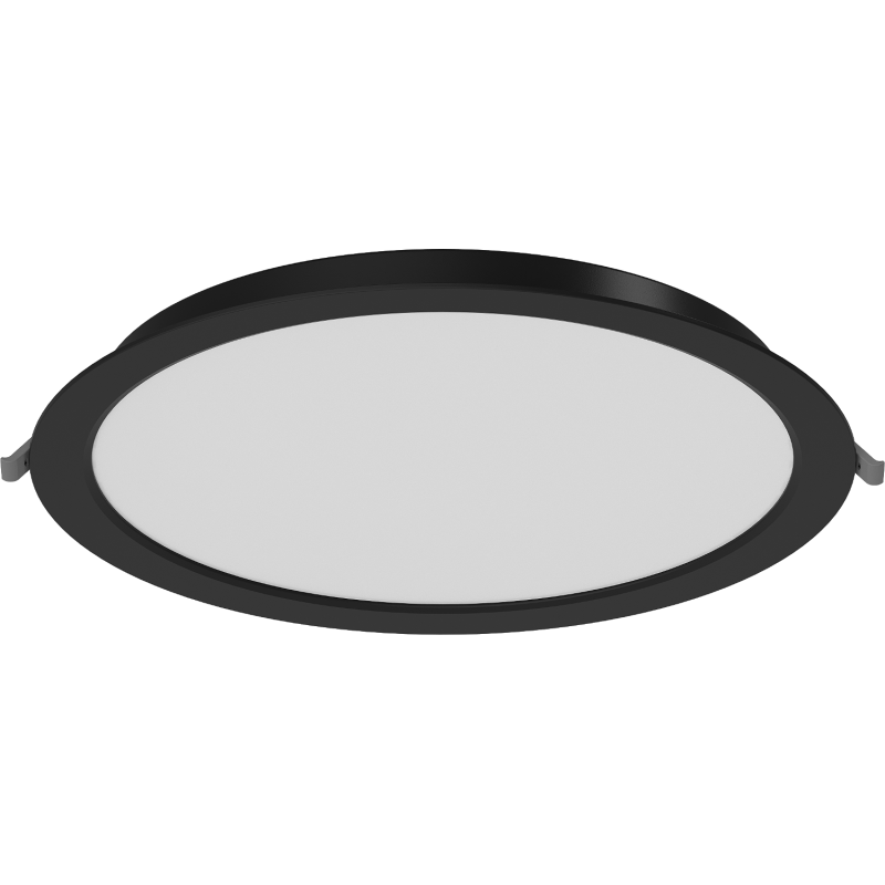 Mexen LDRR stropní panel downlight LED zapuštěný fi 30 cm, 24W, Neutrální - 4000K, 1920 lm, černý - L210-030-2440-70