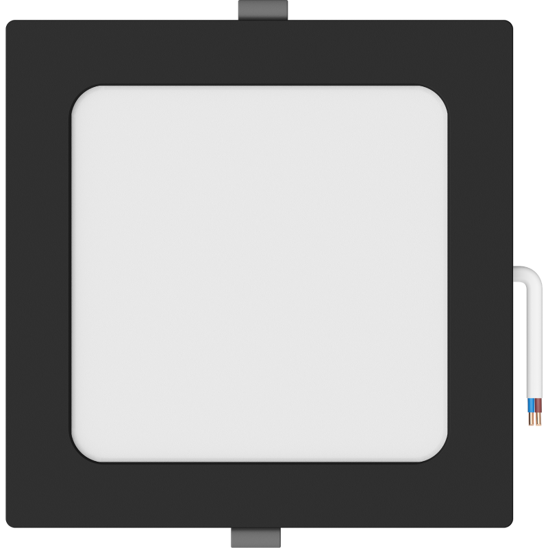 Mexen LDRR stropní panel downlight LED vestavěný 17 x 17 cm, 12W, Studená - 6500K, 780 lm, černá - L211-017-1265-70
