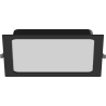 Mexen LDRR stropní panel downlight LED zapuštěný 22 x 22 cm, 18W, Neutrální - 4000K, 1350 lm, černý - L211-022-1840-70