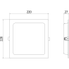 Mexen LDRR Stropní panel downlight LED zapuštěný 22 x 22 cm, 18W, Studená - 6500K, 1980 lm, bílý - L211-022-1865-20