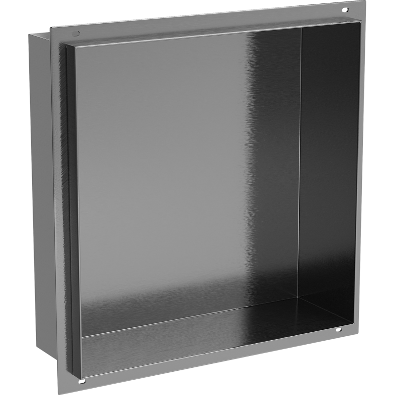 Mexen X-Wall-NR nikový regál bez límce 30 x 30 cm, kartáčovaná gun grey - 19E1303010
