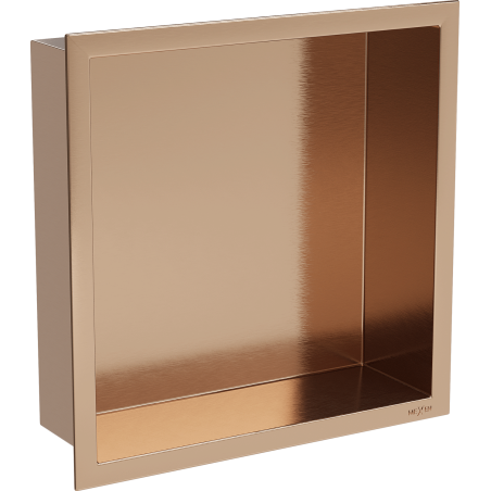 Mexen X-Wall-R nástěnná nika s přírubou 30 x 30 cm, kartáčovaná měď - 19C0303010