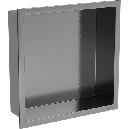 Mexen X-Wall-R zapuštěná polička s límcem 30 x 30 cm, gun grey kartáčovaný - 19E0303010