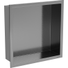 Mexen X-Wall-R zapuštěná polička s límcem 30 x 30 cm, gun grey kartáčovaný - 19E0303010