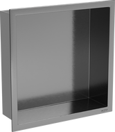 Mexen X-Wall-R zapuštěná polička s límcem 30 x 30 cm, gun grey kartáčovaný - 19E0303010