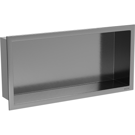 Mexen X-Wall-R nástěnná polička s límcem 45 x 20 cm, kartáčovaná gun grey - 19E0452010