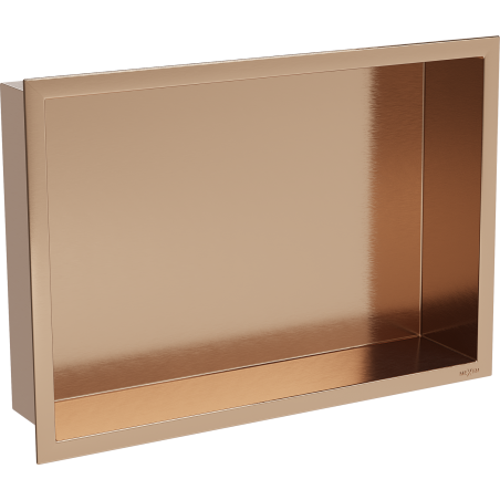 Mexen X-Wall-R nástěnná polička s límcem 45 x 30 cm, kartáčovaná měď - 19C0453010