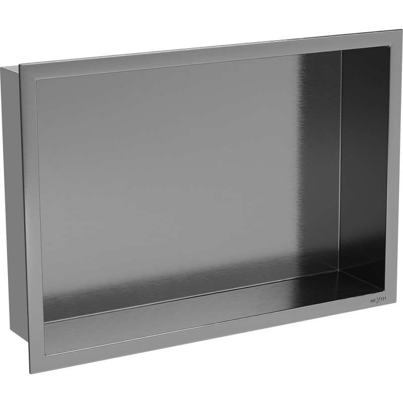 Mexen X-Wall-R nástěnná police s límcem 45 x 30 cm, kartáčovaná gun gray - 19E0453010