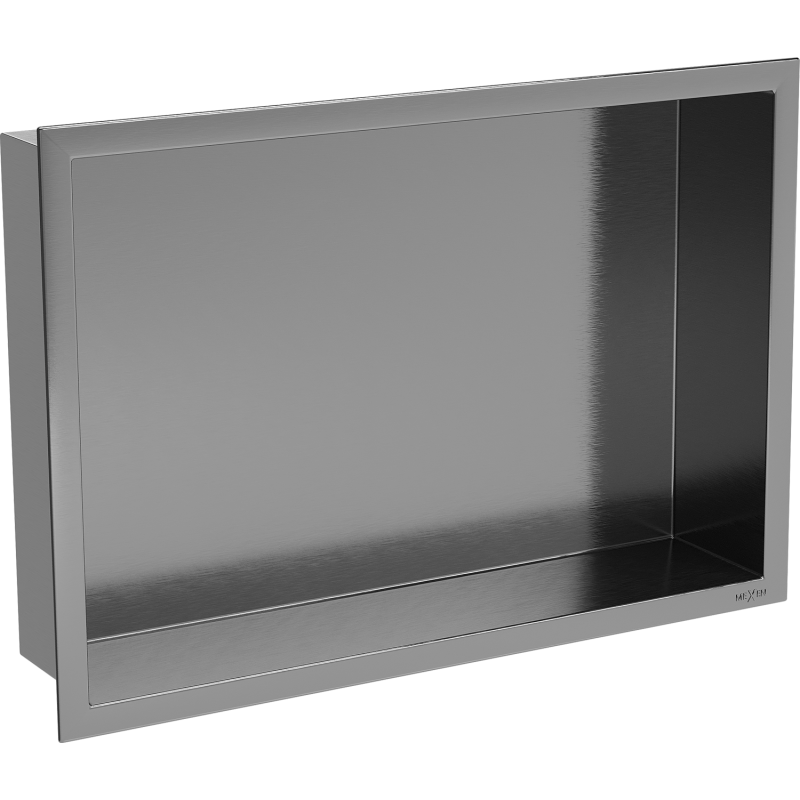 Mexen X-Wall-R nástěnná police s límcem 45 x 30 cm, kartáčovaná gun grey - 19E0453010
