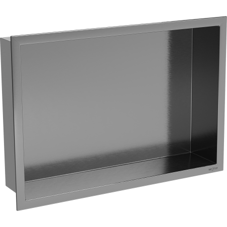Mexen X-Wall-R nástěnná police s límcem 45 x 30 cm, kartáčovaná gun grey - 19E0453010