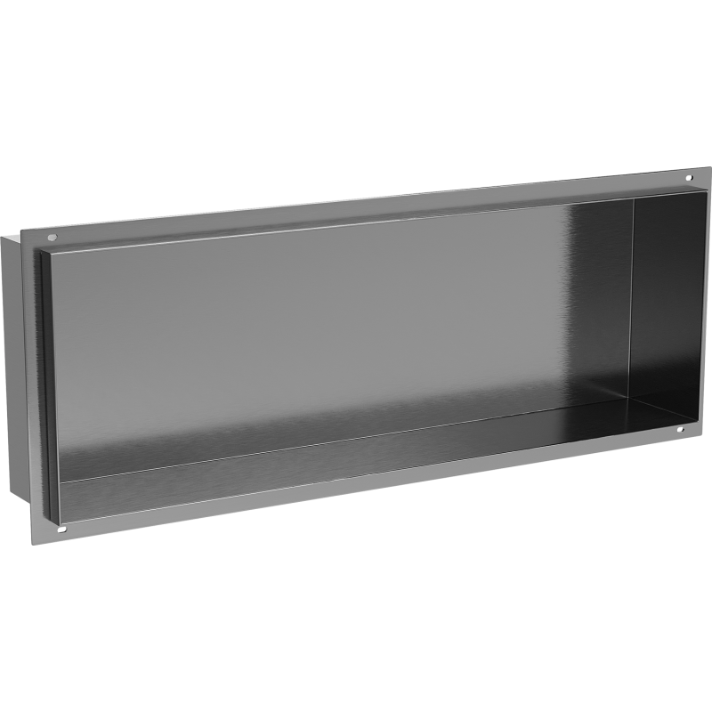 Mexen X-Wall-NR vestavěná police bez lemu 60 x 20 cm, kartáčovaná gun grey - 19E1602010