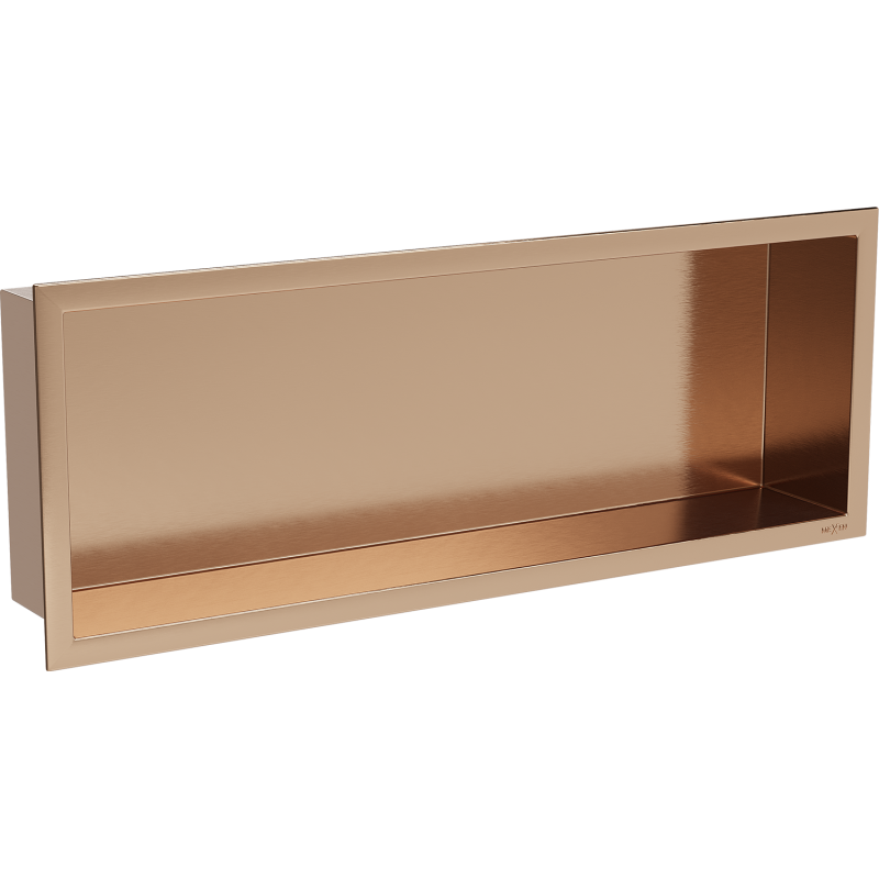 Mexen X-Wall-R nástěnná polička s límcem 60 x 20 cm, kartáčovaná měď - 19C0602010