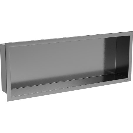 Mexen X-Wall-R rohová polička s obrubou 60 x 20 cm, kartáčovaný gun grey - 19E0602010