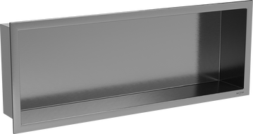 Mexen X-Wall-R rohová polička s obrubou 60 x 20 cm, kartáčovaný gun grey - 19E0602010