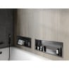 Mexen X-Wall-R rohová polička s obrubou 60 x 20 cm, kartáčovaný gun grey - 19E0602010