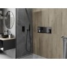 Mexen X-Wall-R rohová polička s obrubou 60 x 20 cm, kartáčovaný gun grey - 19E0602010