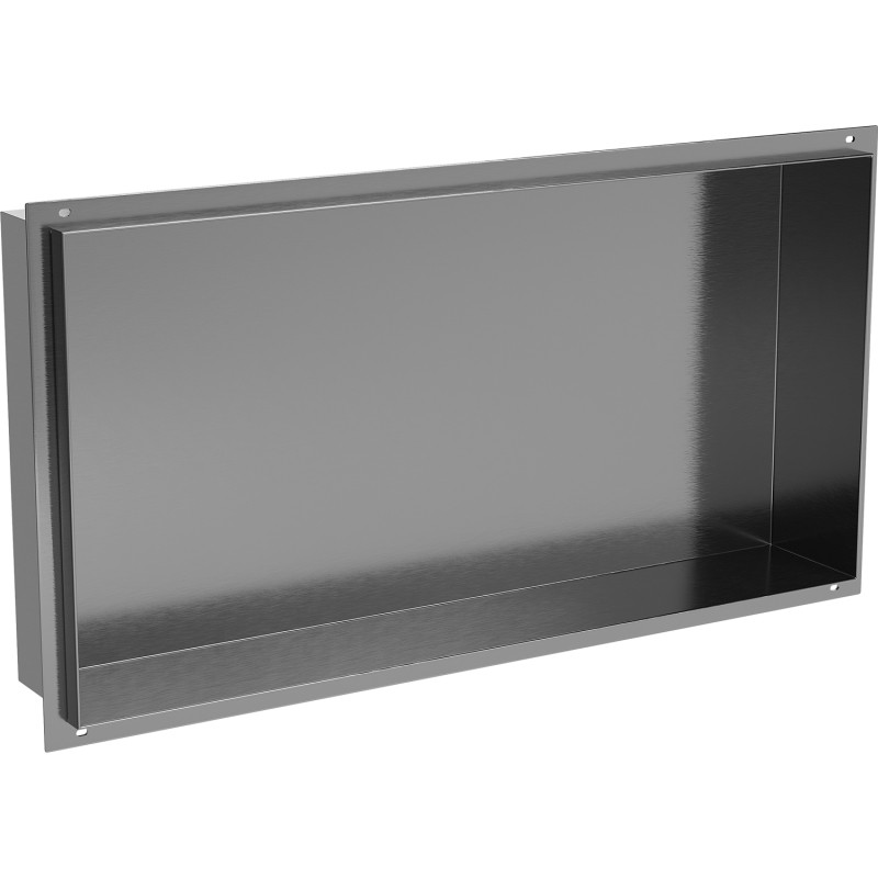 Mexen X-Wall-NR vestavná police bez lemu 60 x 30 cm, gun gray kartáčovaná - 19E1603010