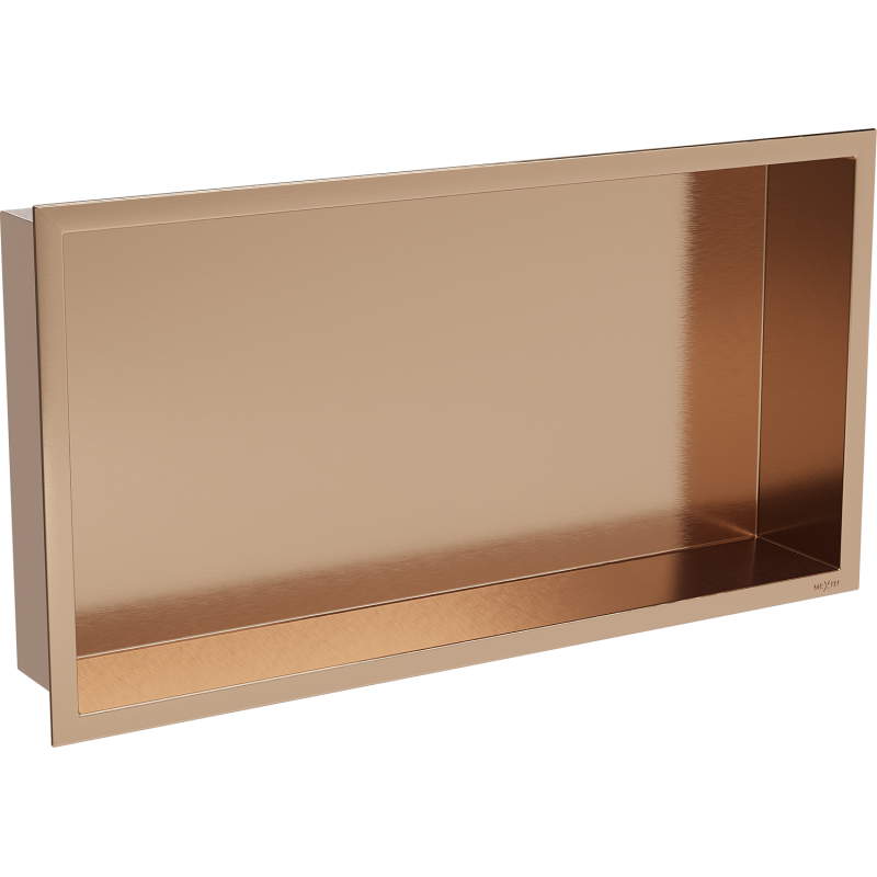 Mexen X-Wall-R výklenková polička s límcem 60 x 30 cm, kartáčovaná měď - 19C0603010