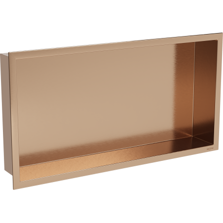 Mexen X-Wall-R výklenková polička s límcem 60 x 30 cm, kartáčovaná měď - 19C0603010