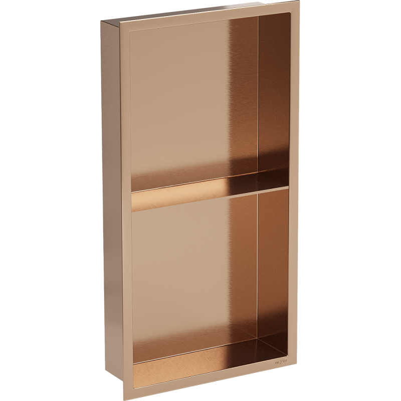 Mexen X-Wall-R nástěnná polička s límcem a policí 60 x 30 cm, kartáčovaná měď - 19C0603010S