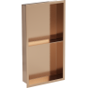 Mexen X-Wall-R nástěnná polička s límcem a policí 60 x 30 cm, kartáčovaná měď - 19C0603010S