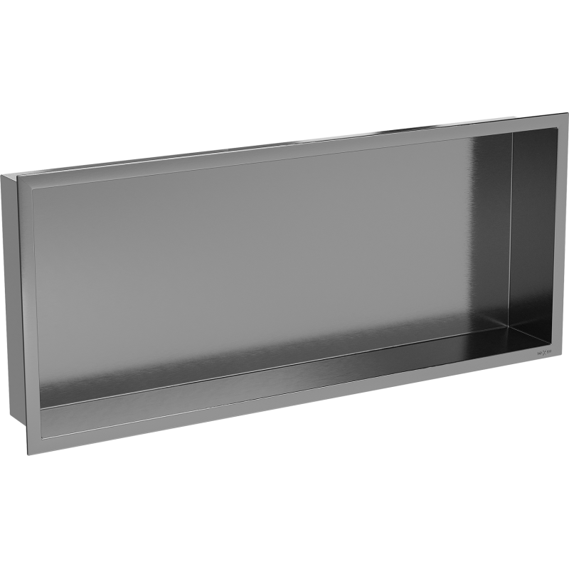 Mexen X-Wall-R nástěnná police s límcem 75 x 30 cm, kartáčovaná gun grey - 19E0753010