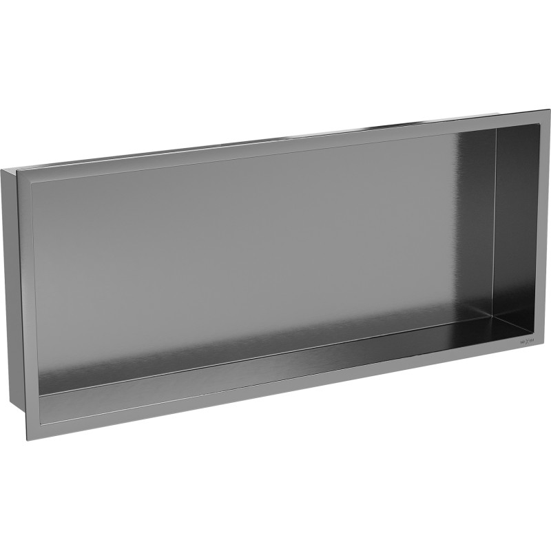 Mexen X-Wall-R Výklenková police s límcem 75 x 30 cm, gun gray kartáčovaná - 19E0753010