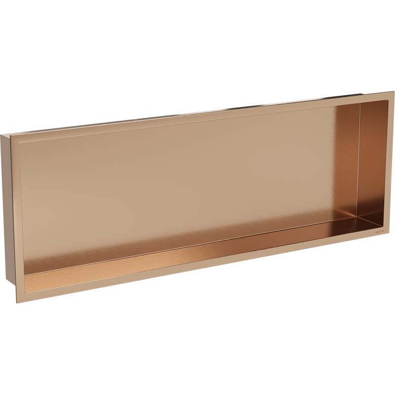 Mexen X-Wall-R zapuštěná polička s límcem 90 x 30 cm, kartáčovaná měď - 19C0903010
