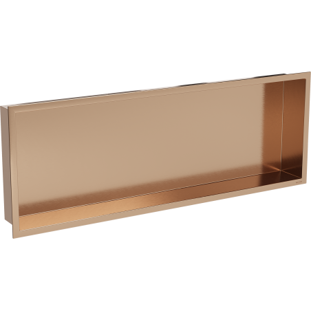 Mexen X-Wall-R zapuštěná polička s límcem 90 x 30 cm, kartáčovaná měď - 19C0903010