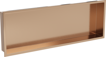 Mexen X-Wall-R zapuštěná polička s límcem 90 x 30 cm, kartáčovaná měď - 19C0903010