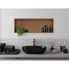 Mexen X-Wall-R zapuštěná polička s límcem 90 x 30 cm, kartáčovaná měď - 19C0903010