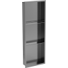 Mexen X-Wall-R nástěnná police s lemem a policí 90 x 30 cm, gun grey kartáčovaný - 19E0903010S