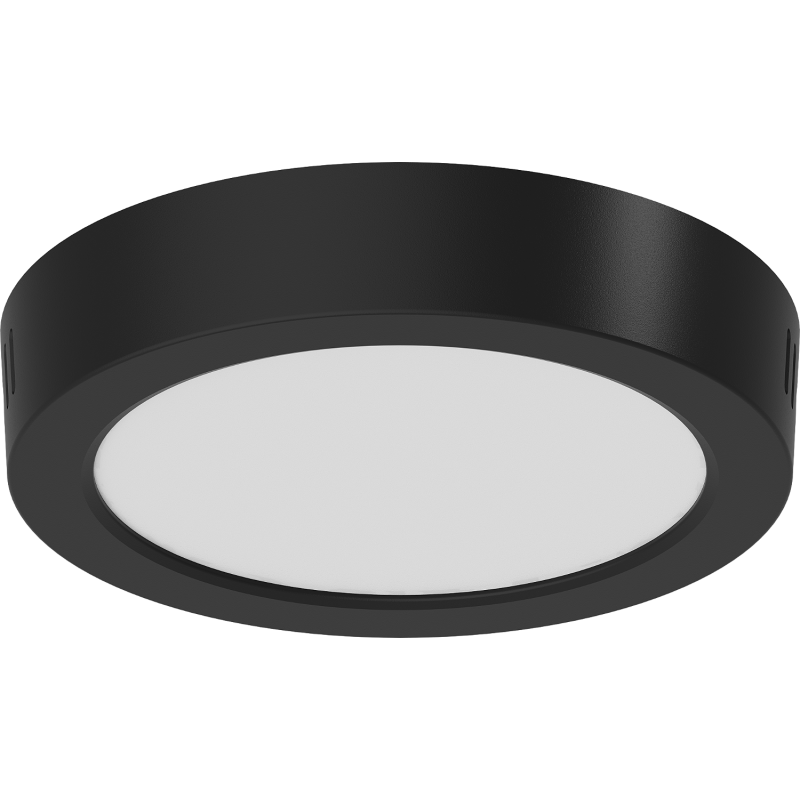 Mexen LDSR stropní LED svítidlo povrchová montáž fi 17 cm, 12W, Studená - 6500K, 960 lm, černá - L212-017-1265-70