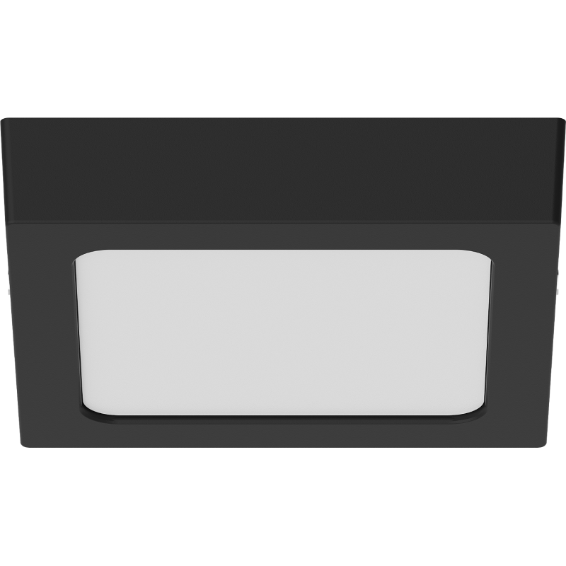 Mexen LDSS stropní LED světlo, povrchová montáž, 17 x 17 cm, 12W, Studená - 6500K, 960 lm, černá - L213-017-1265-70