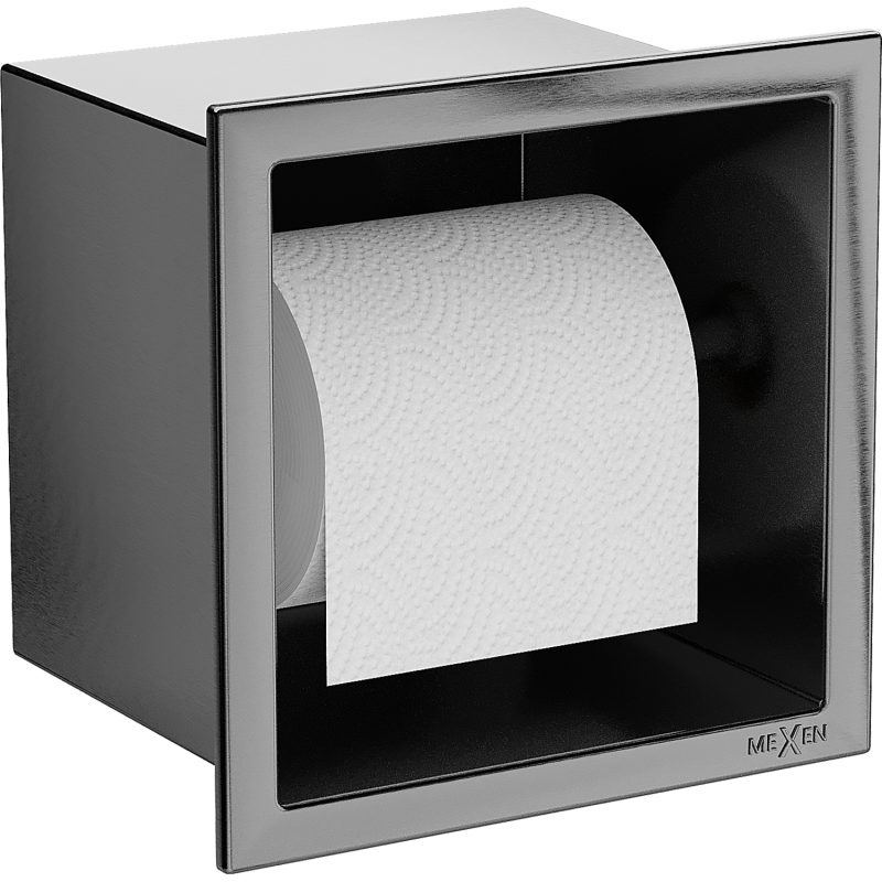 Mexen X-Wall-P držák na toaletní papír, kartáčovaný gun grey - 19E3