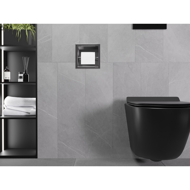 Mexen X-Wall-P držák na toaletní papír, kartáčovaný gun grey - 19E3