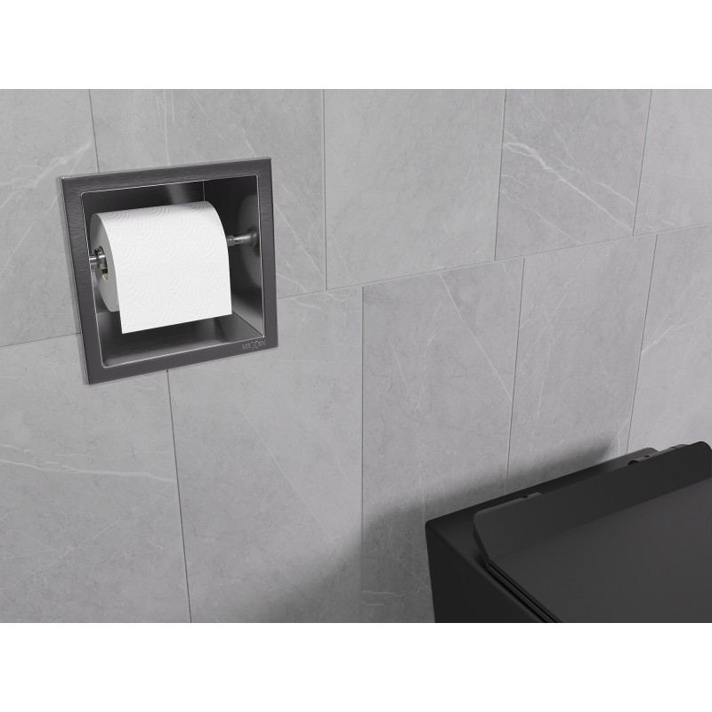 Mexen X-Wall-P držák na toaletní papír, kartáčovaný gun grey - 19E3