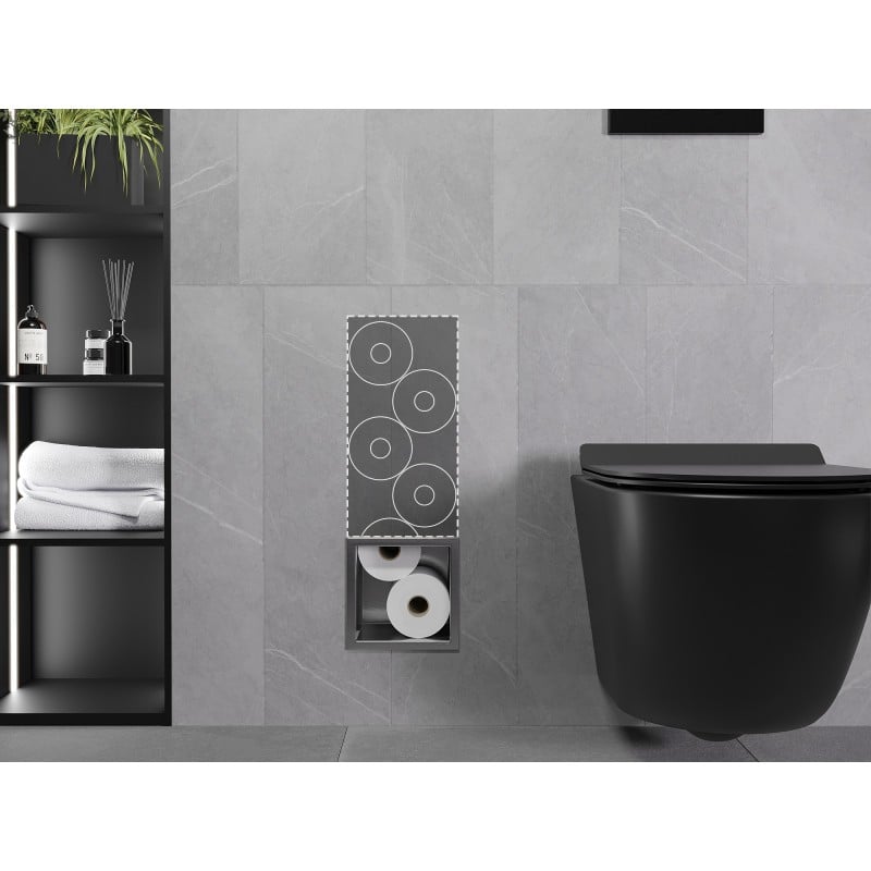Mexen X-Wall-B zásobník na toaletní papír, kartáčovaný gun grey - 19E5
