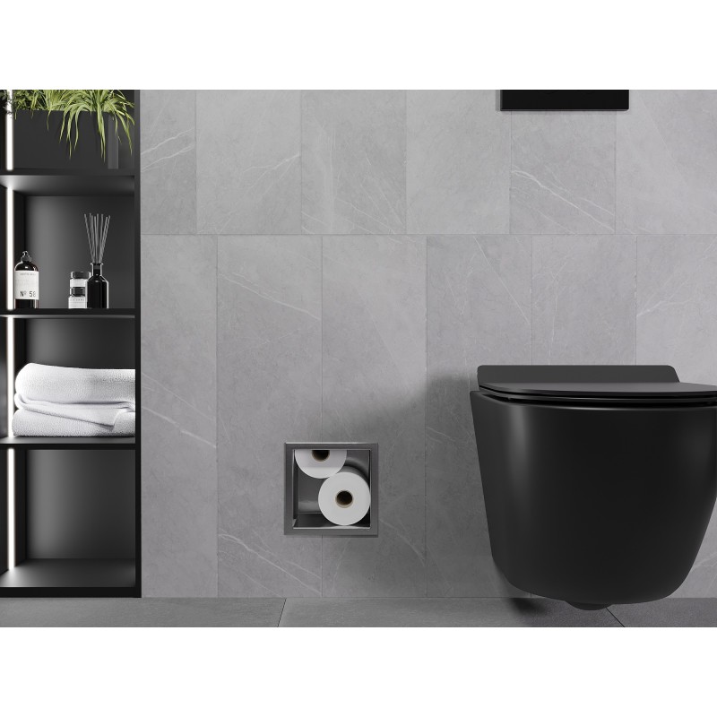 Mexen X-Wall-B zásobník na toaletní papír, kartáčovaný gun grey - 19E5