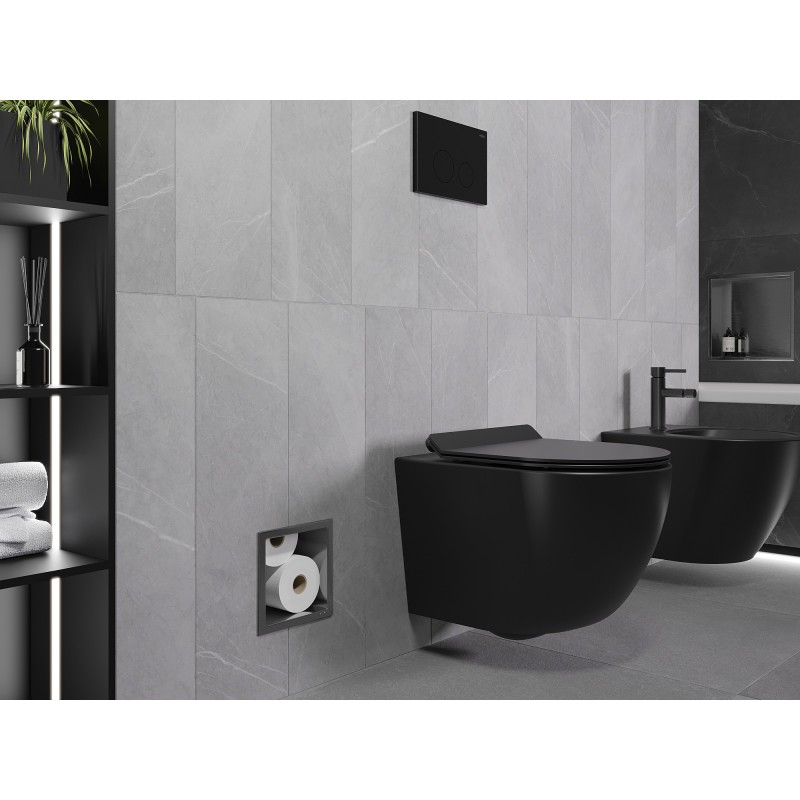 Mexen X-Wall-B zásobník na toaletní papír, kartáčovaný gun grey - 19E5