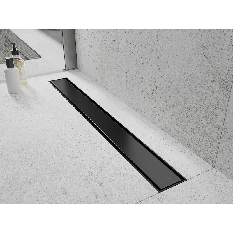 Mexen Flat Abs Flat ABS lineární odtok 2v1 60 cm, černý - 1769060