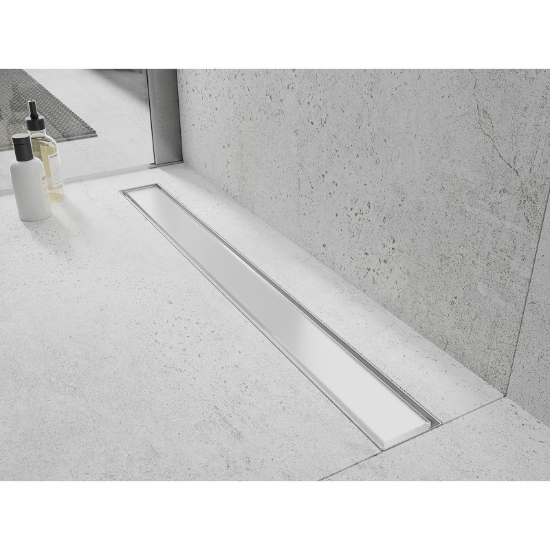 Mexen Flat MGW kryt maskování pro lineární odtok 50 cm, bílé sklo - 1027050