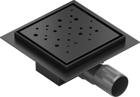 Mexen Flat-Q M12 podlahový vpust čtvercový 12 x 12 cm, černý - 1710412