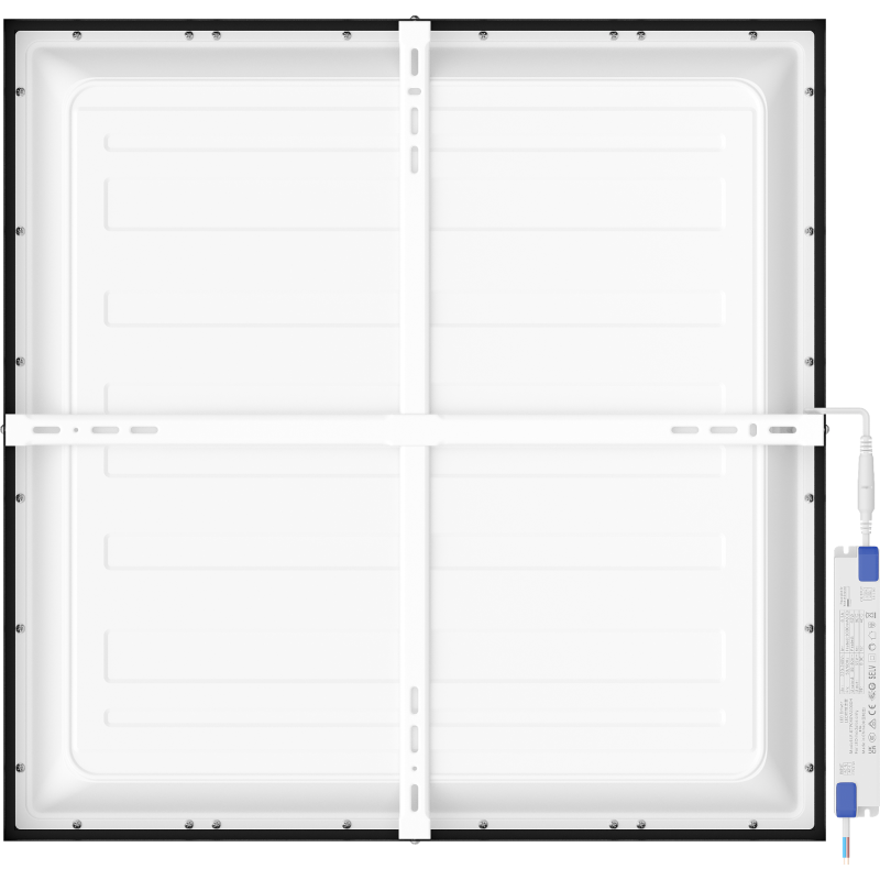 Mexen Brill-S LED přisazený stropní panel 60 x 60 cm, 40W, Neutrální - 4000K, 4400 lm, černý - L205-060-060-4040-70