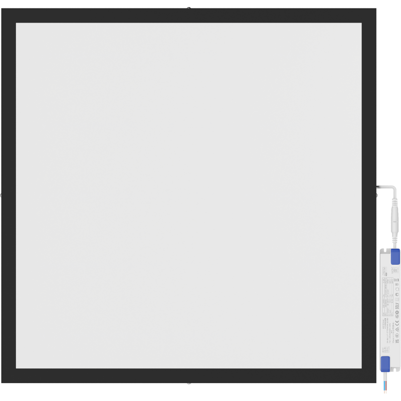 Mexen Brill-S stropní LED panel přisazený 60 x 60 cm, 40W, neutrální - 4000K, 3600 lm, černý - L205-060-060-4040-70